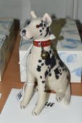 A BOXED LIMITED EDITION STEIFF 'GREAT DANE LORD, REPLICA 1932', with a spotted wool felt covering,
