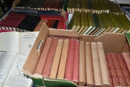 FIVE BOXES OF BOOKS containing over 105 miscellaneous titles in hardback format, mostly of an