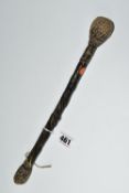 A 19TH CENTURY BOSUN'S PERSUADER/COSH, the handle wrapped in baleen, the woven cord ends covering