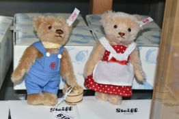 TWO BOXED STEIFF LIMITED EDITION 'JACK & JILL' BEARS, comprising Jack 664342 - 160/1,500, cinnamon