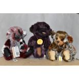 THREE CHARLIE BEARS, comprising 'Penny Chew' (CB140027) designed by Heather Lyell, 'Dolce' (