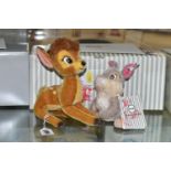 A BOXED STEIFF LIMITED EDITION DISNEY BAMBI AND THUMPER SET, no.683305, limited edition no.104/2000,