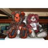 TWO CHARLIE BEARS, comprising limited edition 'Grover' (CB181827B), designed by Isabelle Lee, from