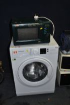 A HOTPOINT NSWM743UWUK WASHING MACHINE width 60cm depth 55cm height 85cm ( PAT pass, spin cycle