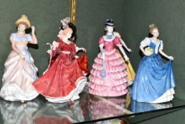 SIX ROYAL DOULTON FIGURINES, comprising Patricia HN3365 Figurine of the Year 1993 (thumb broken,