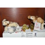 A BOXED LIMITED EDITION STEIFF NOAH'S ARK SET FOUR, comprising two crocodiles, a lion and lioness,