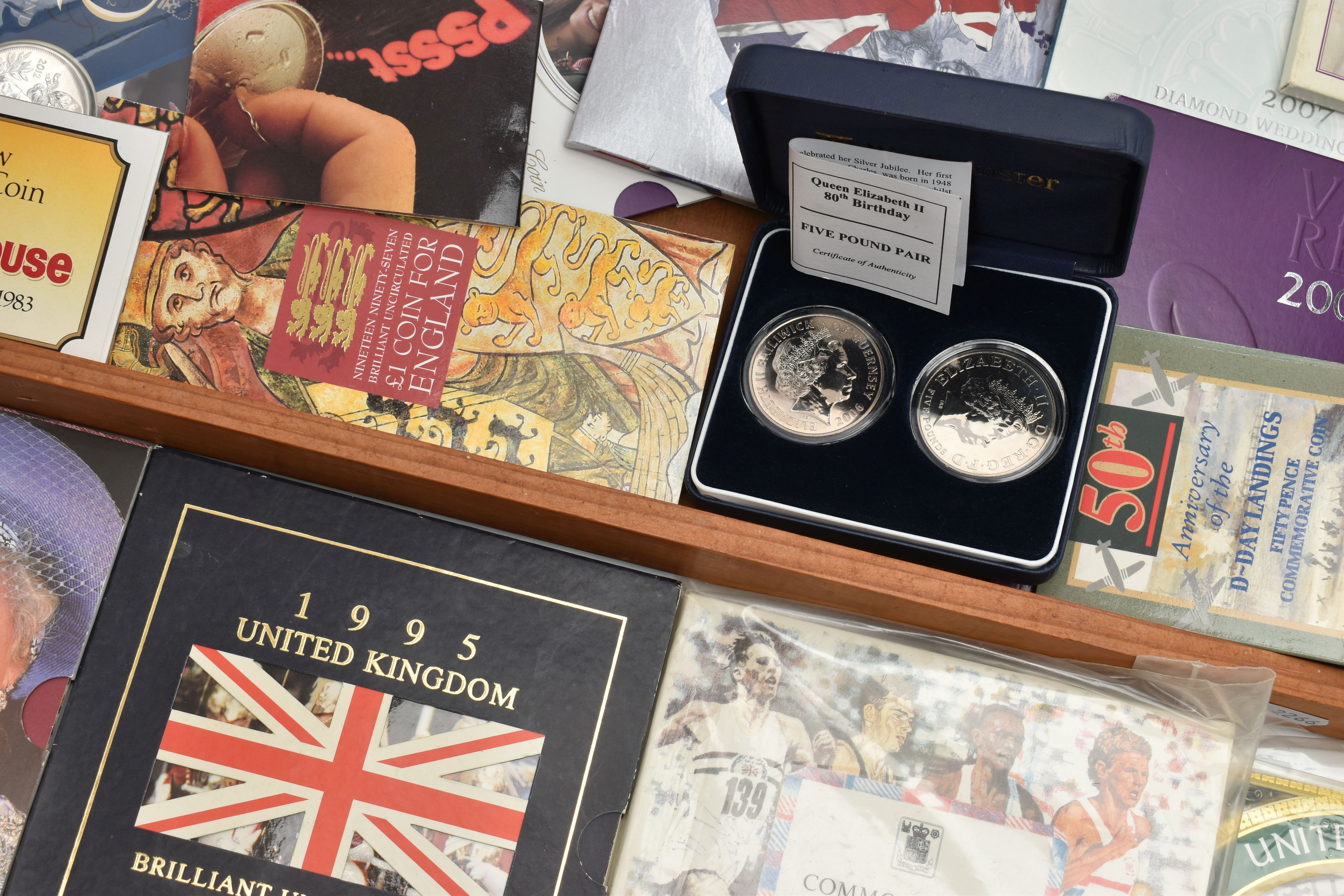 A CARDBOARD BOX OF MAINLY ROYAL MINT UK COINAGE, to include The Last Proof coin set of 1970, Royal - Image 3 of 4