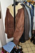 A QUANTITY OF GENTLEMEN'S CLOTHING AND SHOES, to include an unused M&S pure cotton sweater, over ten