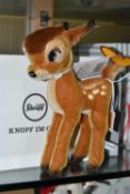 A BOXED STEIFF LIMITED EDITION 'DISNEY'S BAMBI', the character with light brown mohair and cotton