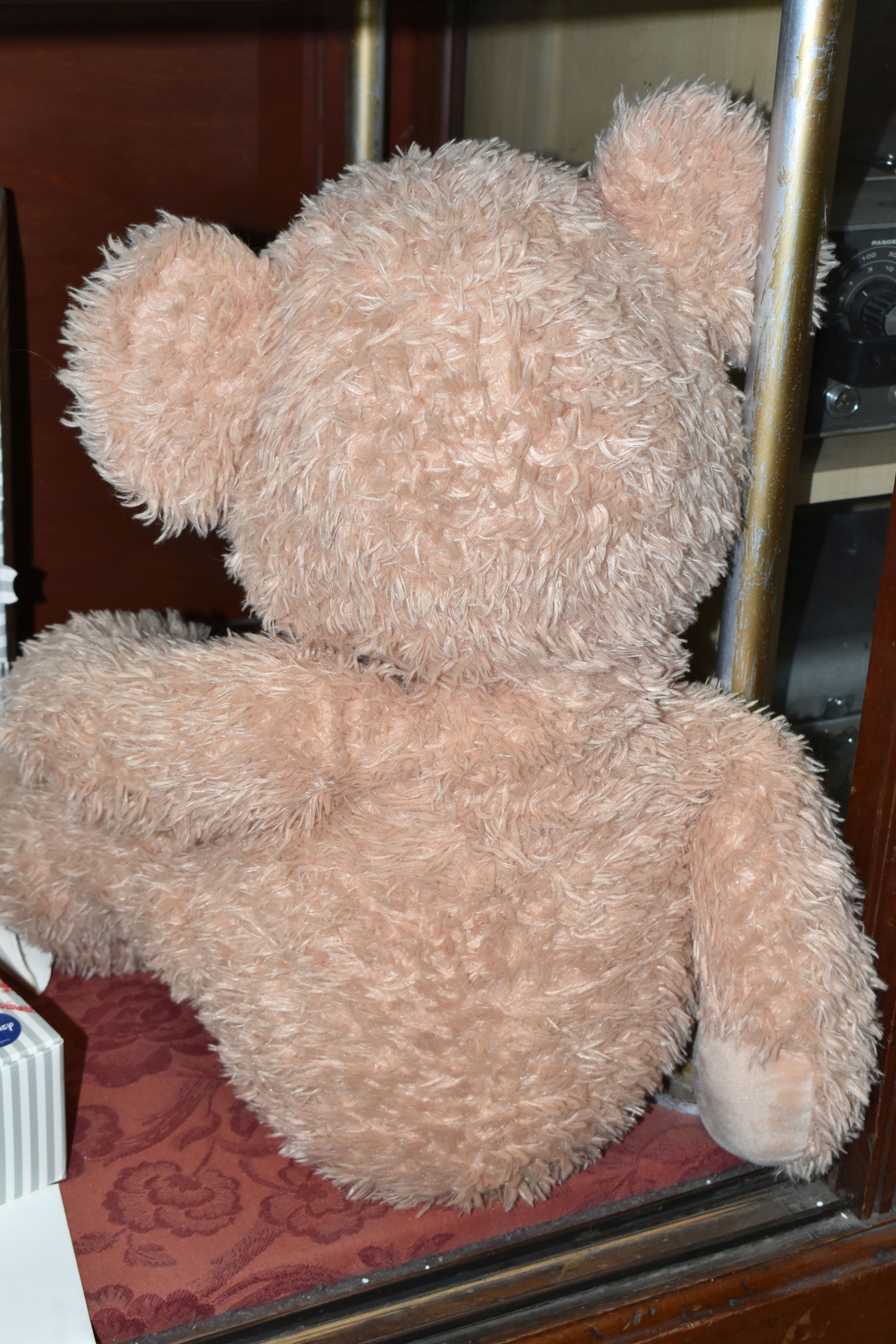 A STEIFF 'FYNN' TEDDY BEAR, the soft bodied bear with golden beige 'fur', with gold coloured ear - Bild 3 aus 3