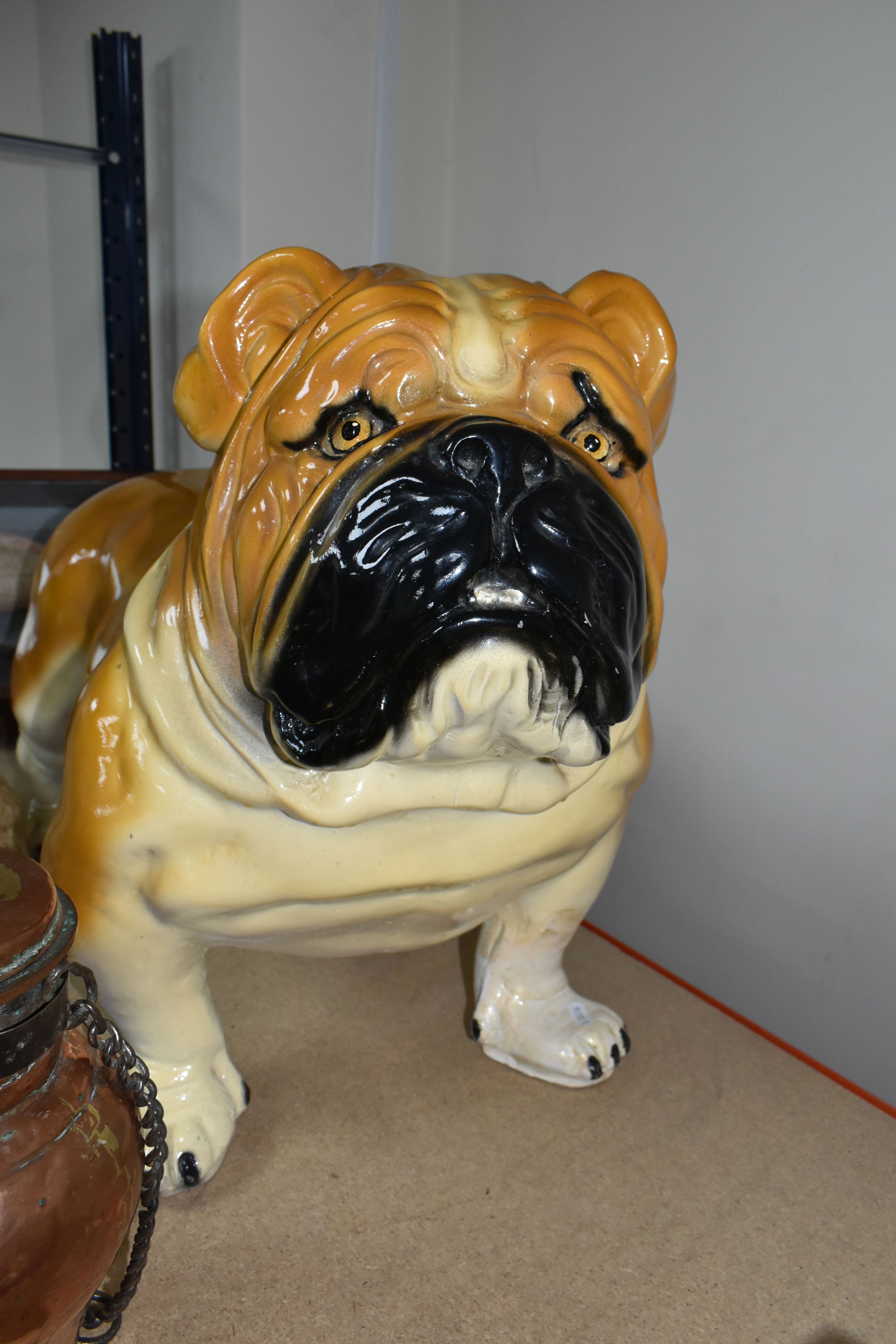 A GROUP OF CERAMIC DOGS, comprising two Winstanley dogs comprising an Alsatian and Dachshund, a - Image 6 of 6