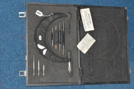 A CASED MOORE AND WRIGHT 4''-8''MICROMETER SET, with gauge bars in a fitted case (1) (Condition