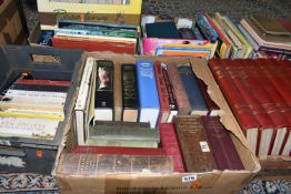 NINE BOXES OF BOOKS containing approximately 170 miscellaneous titles in hardback and paperback