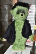 A BOXED STEIFF LIMITED EDITION 'FRANKENSTEIN', no.690457, limited edition no. 82/1818, green mohair,
