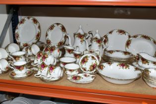 A LARGE QUANTITY OF ROYAL ALBERT 'OLD COUNTRY ROSES' PATTERN DINNERWARE, comprising a circular