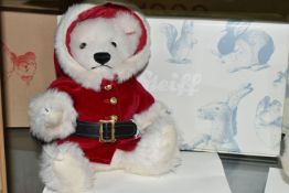 A BOXED LIMITED EDITION STEIFF TEDDY BEAR SANTA CLAUS 2008, with white alpaca wool and cotton 'fur',