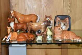 A GROUP OF BESWICK ANIMAL FIGURES, comprising a palomino Mare (Facing Left), model no 976 (small