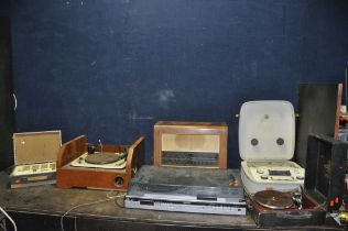 A COLLECTION OF VINTAGE AUDIO EQUIPMENT including a Garrard RC80M turntable (untested), an