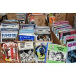 SIX BOXES OF FOOTBALL PROGRAMMES, several hundred in total, includes Manchester United, Everton,