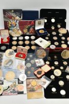 A PLASTIC TUB OF MIXED COMMEMORATIVES, plastic tub of mixed commemoratives to include amounts of