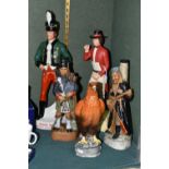 A GROUP OF ADVERTISING FIGURES AND DECANTERS, comprising a 'Thomas Radford 'Sunday's Fantasy' mild