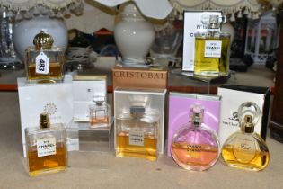 A COLLECTION OF CHANEL AND SIMILAR PERFUMES, comprising a boxed bottle of Amouage 'Jubilation 25'