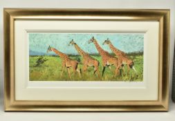 ROLF HARRIS (AUSTRALIA 1930-2023) 'FOUR GIRAFFES' a limited edition print on paper laid, 47/195 with