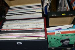 FIVE BOXES OF L.P AND SINGLE CLASSICAL RECORDS, to include over one hundred L.P records and