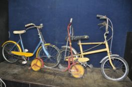 A VINTAGE RALEIGH CHIPPER CHILDS BIKE (small child's Chopper) a Raleigh Nippy and a child's