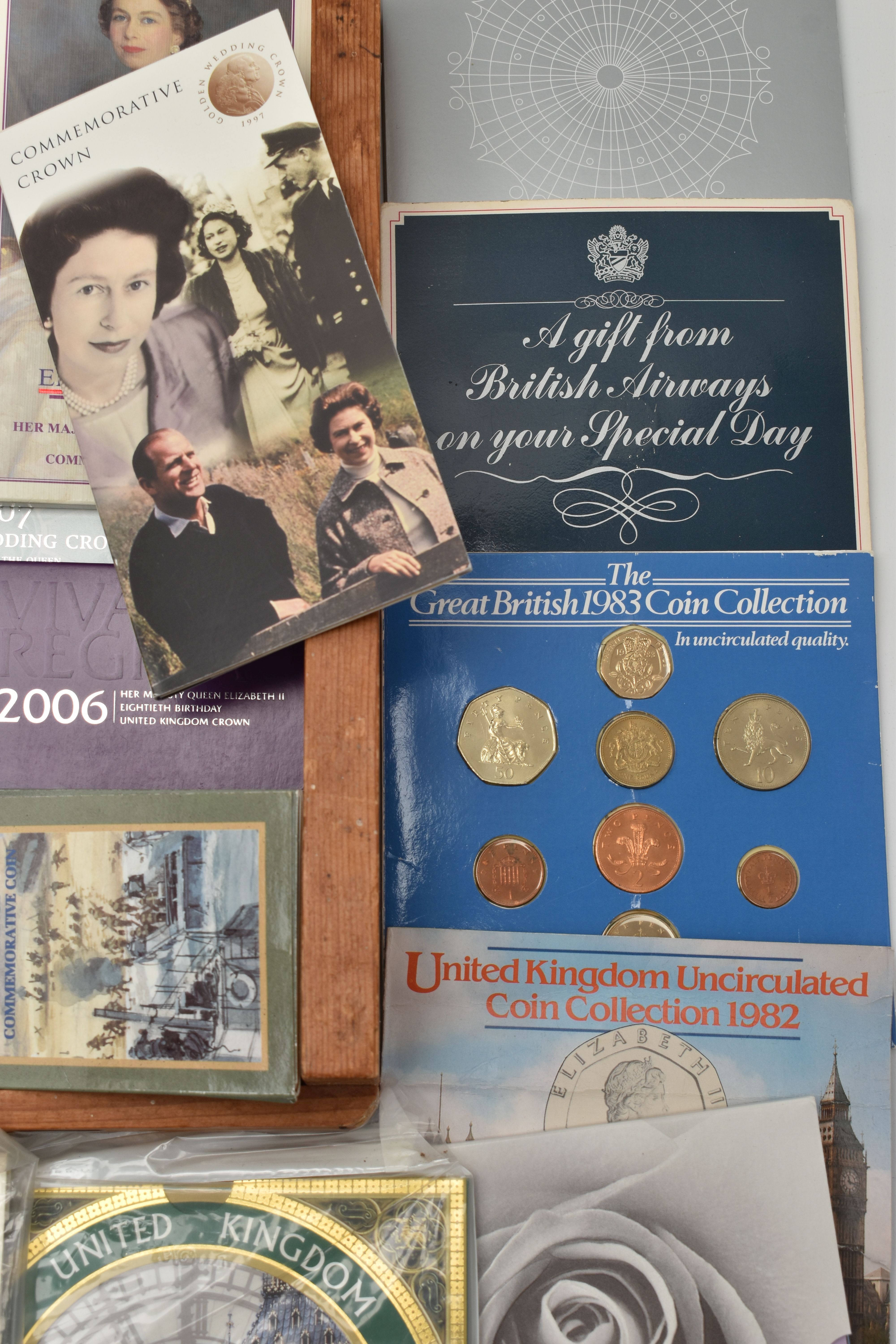 A CARDBOARD BOX OF MAINLY ROYAL MINT UK COINAGE, to include The Last Proof coin set of 1970, Royal - Image 2 of 4