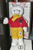 A BOXED STEIFF LIMITED EDITION 'RUPERT, THE CENTENARY EDITION' RUPERT BEAR, with white plush '