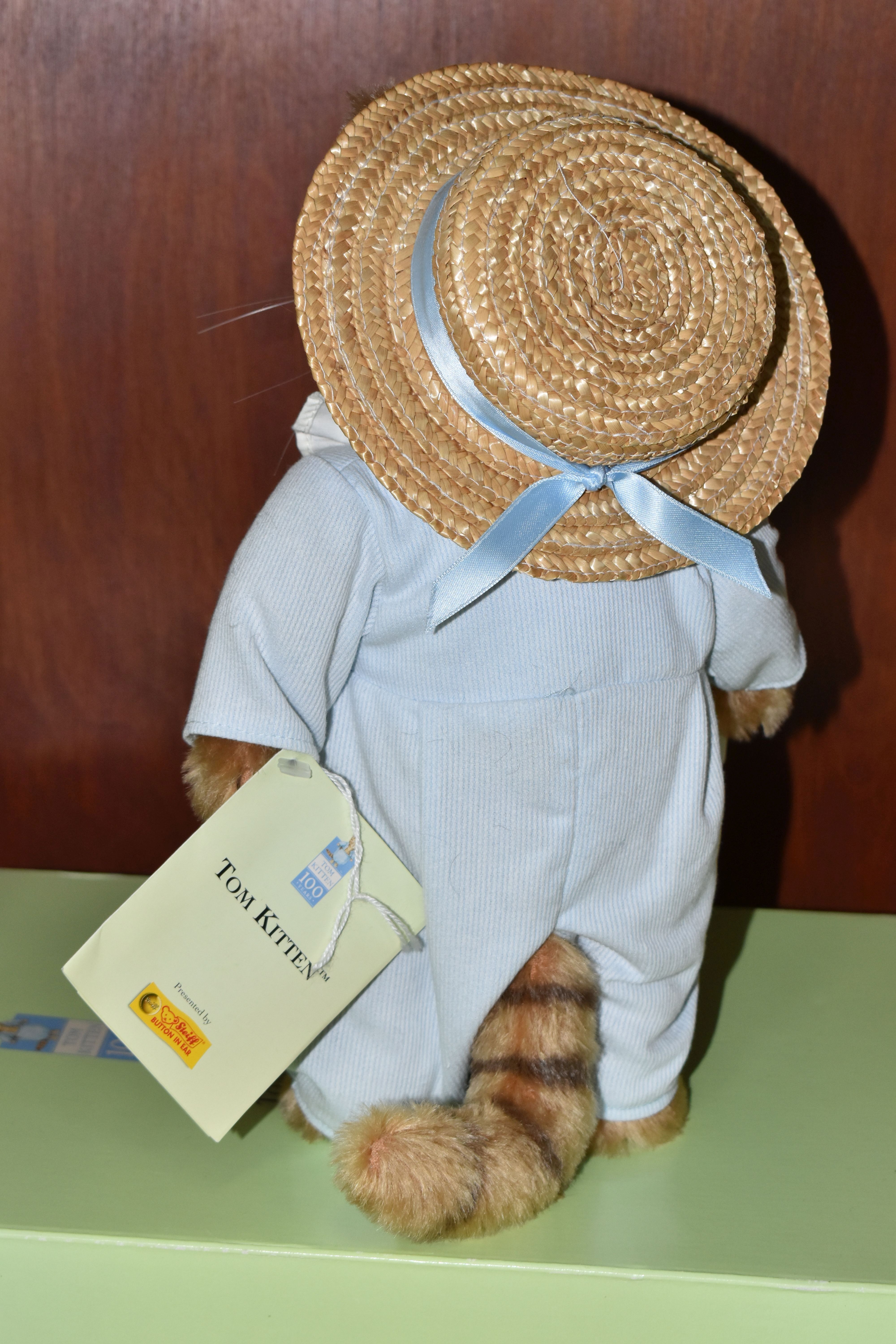 A BOXED STEIFF BEATRIX POTTER LIMITED EDITION 'TOM KITTEN', with mohair and cotton 'fur', wearing - Bild 2 aus 2