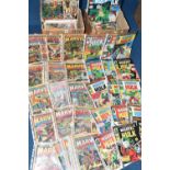 MIGHTY WORLD OF MARVEL COMICS NO'S 1-250, two boxes of Marvel UK comics, also includes around ten