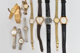 TWELVE LADIES WRISTWATCHES, assorted watches, names to include Rotary, Seiko, Sekonda, Old