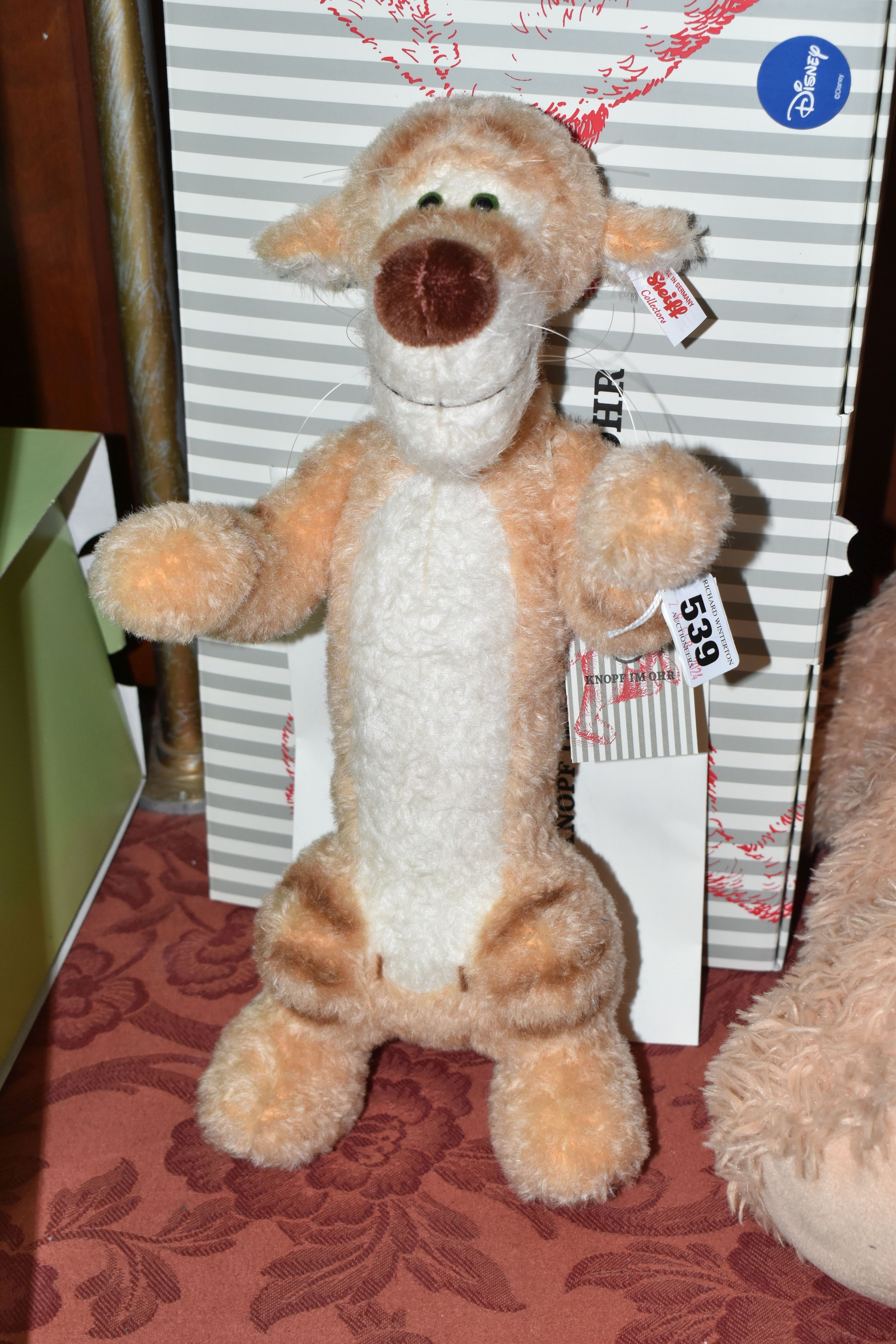 A BOXED STEIFF LIMITED EDITION 'DISNEY CHRISTOPHER ROBIN TIGGER', the Tigger character made from '