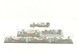 SIX SPARK MODEL 1.43 SCALE DIECAST MODELS, to include a Vodafone McLaren Mercedes MP4-27