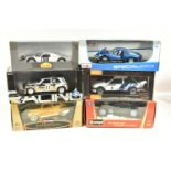 SIX BOXED METAL DIECAST 1:18 SCALE MODEL CARS, to include a IXO Ford Sierra RS Cosworth 1000 Lakes