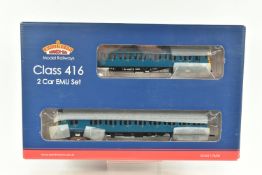 A BOXED OO GAUGE BACHMANN BRANCHLINE TWO CAR PACK, Class 416. EPB EMU 5764 in BR Blue, item no. 31-