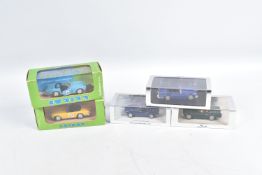 FIVE BOXED MODEL VEHICLES, to include three boxed spark models and two boxed Eligor models, the