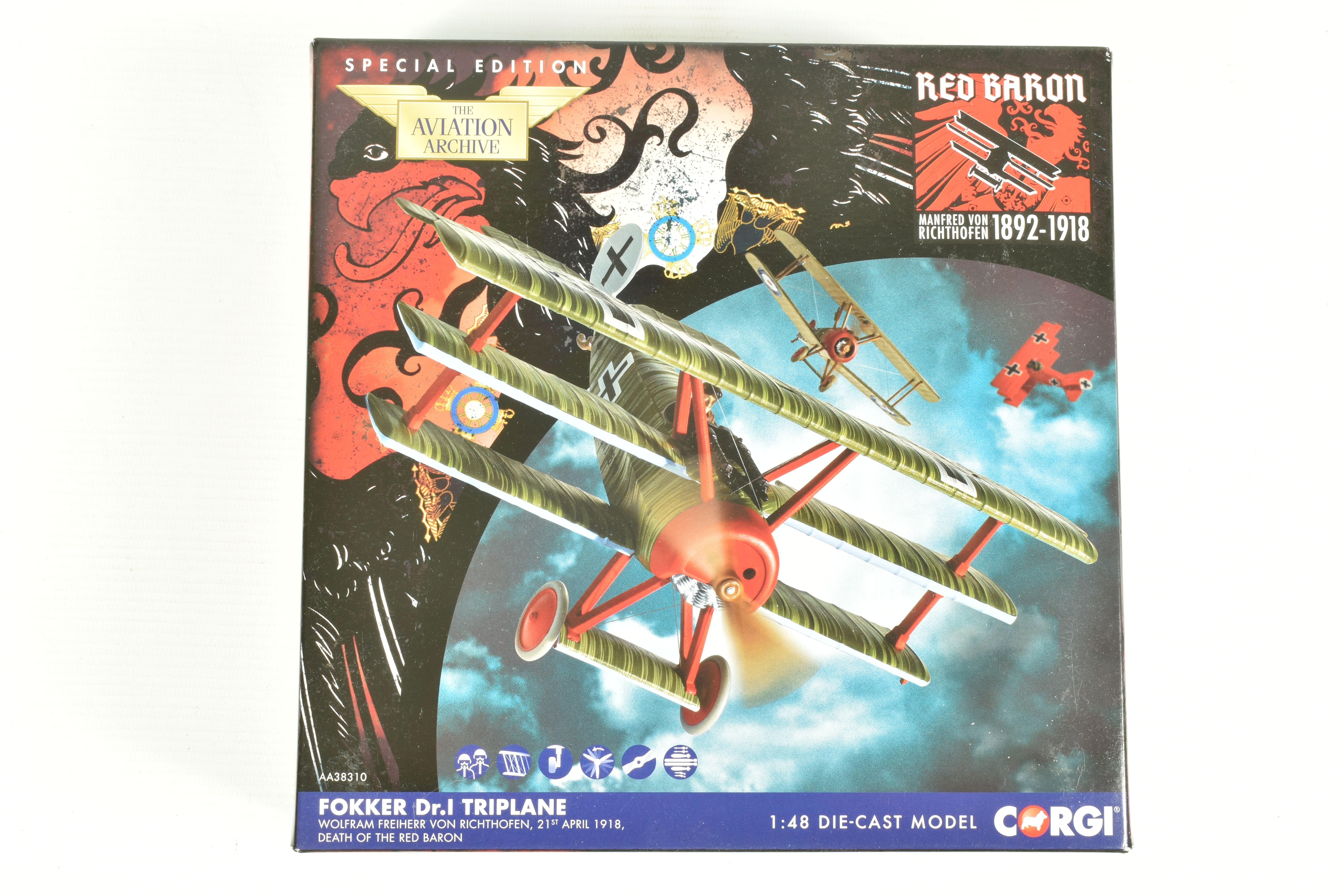 THREE BOXED LIMITED EDITION 1:48 SCALE CORGI AVIATION ARCHIVE DIECAST MODEL AIRCRAFTS, the first - Image 2 of 10