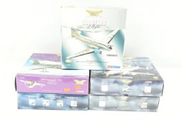 FIVE BOXED 1:144 SCALE CORGI AVIATION ARCHIVE DIECAST MODEL AIRCRAFTS, the first a limited edition