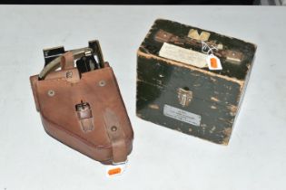 TWO CASED MILITARY CLINOMETER SIGHTS, the first a WWII era field mark VI no 17464, E.R. Watts &