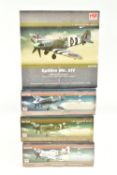 FOUR BOXED 1:48 SCALE HOBBYMASTER AIR POWER SERIES DIECAST MODEL SPITFIRE AIRCRAFTS , to include a