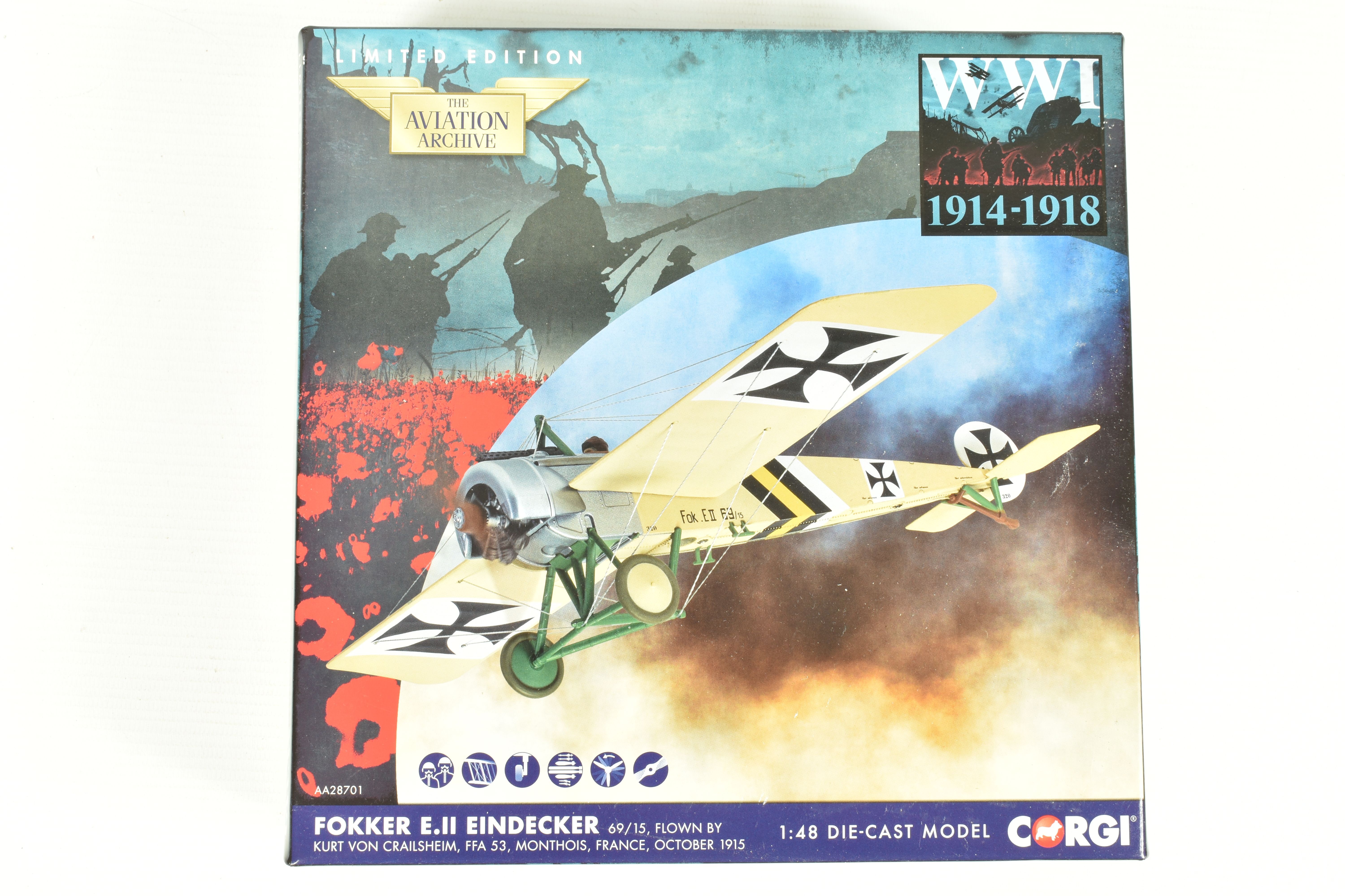 THREE BOXED LIMITED EDITION 1:48 SCALE CORGI AVIATION ARCHIVE DIECAST MODEL AIRCRAFTS, the first - Image 8 of 10