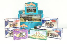 A BOX CONTAINING A VARIETY OF CORGI VINTAGE DIECAST MODEL VEHICLES, to include a Vintage Glory