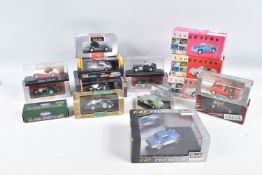 SIXTEEN BOXED 1:43 SCALE DIECAST TRIUMPH TR3 and TR2 MODELS, to include a Vanguards TR3A Open Top in