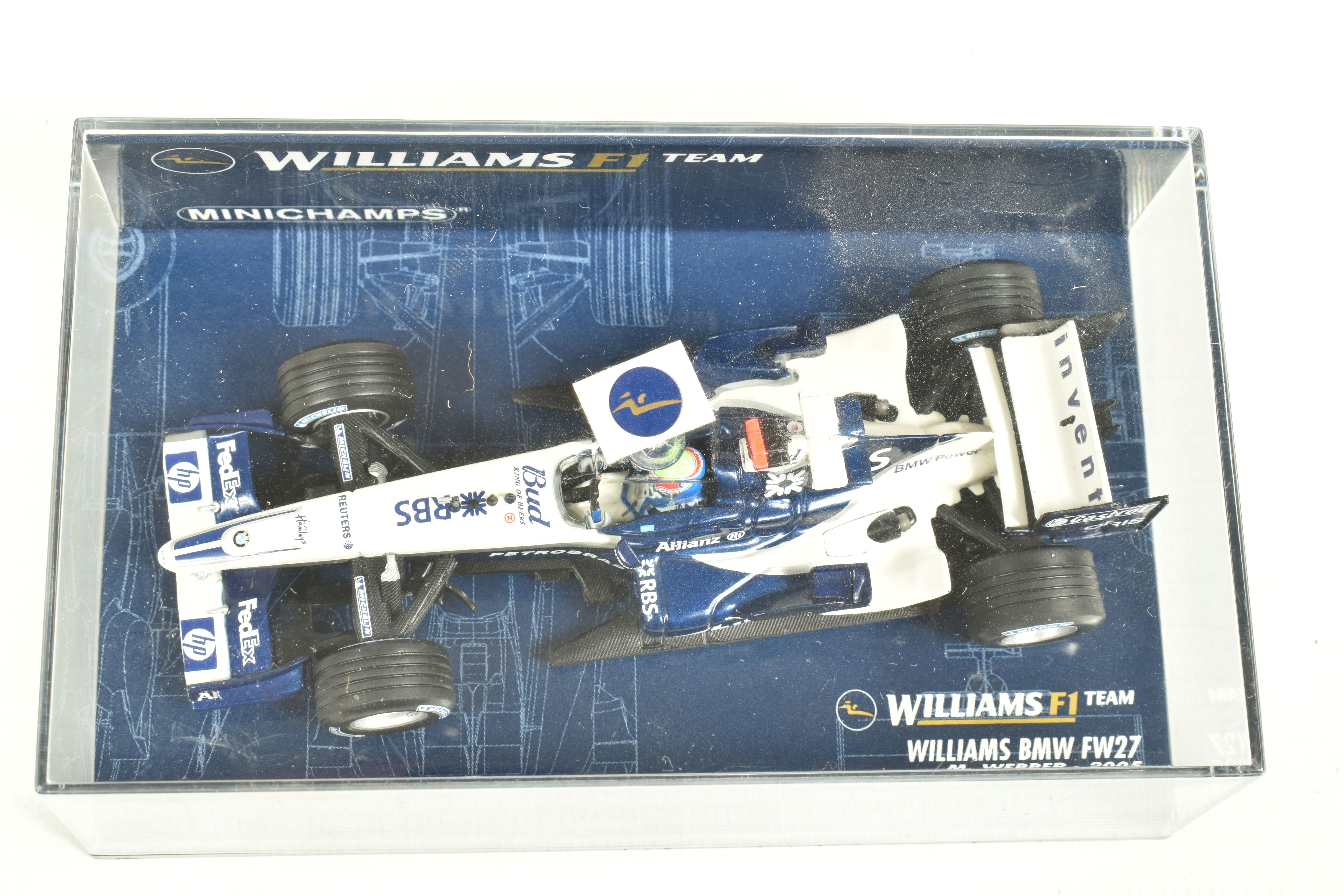 SEVEN MINICHAMP 1.43 SCALE DIECAST MODELS, to include a Williams F1 BMW RW26 JP Montoya, model no. - Image 10 of 16