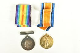 A WWI PAIR OF MEDALS AND RIBBONS , the medals are correctly named to 1960 CPL T.STORMONT R.A.M.C,