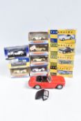 ELEVEN 1:43 SCALE BOXED MODEL DIECAST TRIUMPH TR4 SPORT CARS, to include a Vanguards TR4 Open Top