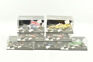 SEVEN MINICHAMP 1.43 SCALE DIECAST MODELS, to includea Williams Renault FW16 Winner British GP